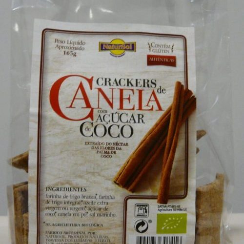 CRACKERS CANELA COM AÇÚCAR DE COCO BIO 165G NATURSOL