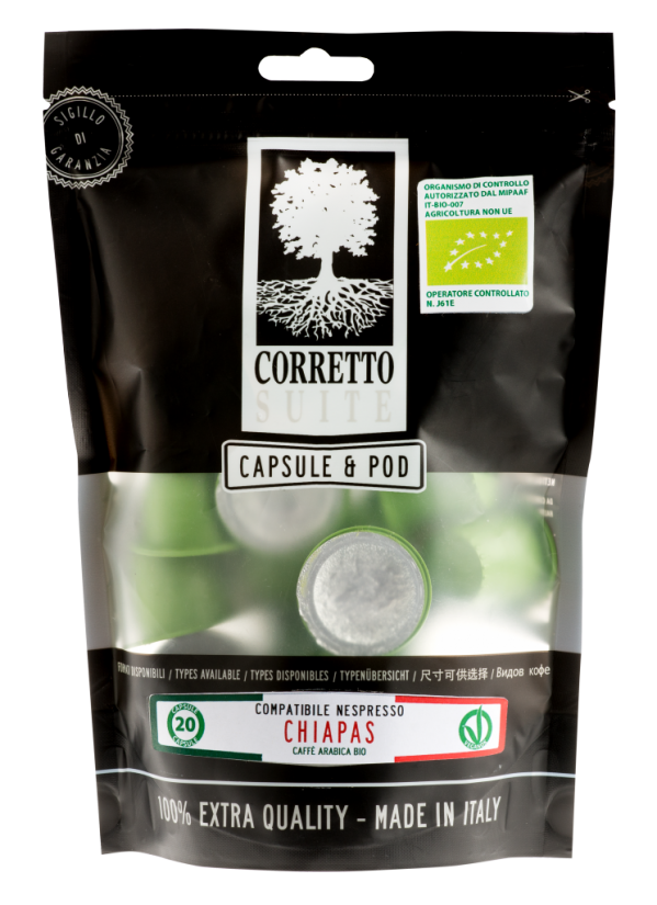 CAFÉ CHIAPAS ARABICA BIO CORRETTO SUITE (20UNID)