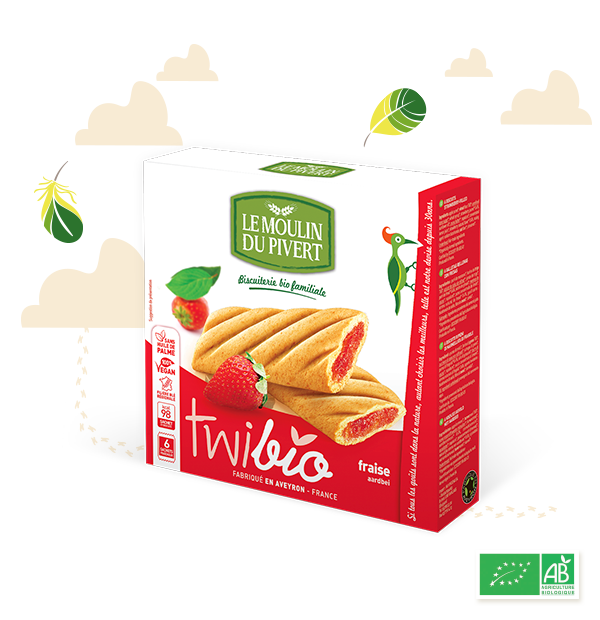 BISCOITOS C/RECHEIO DE MORANGO BIO TWIBIO