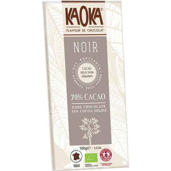 CHOCOLATE NEGRO BIO 70% CACAU KAOKA