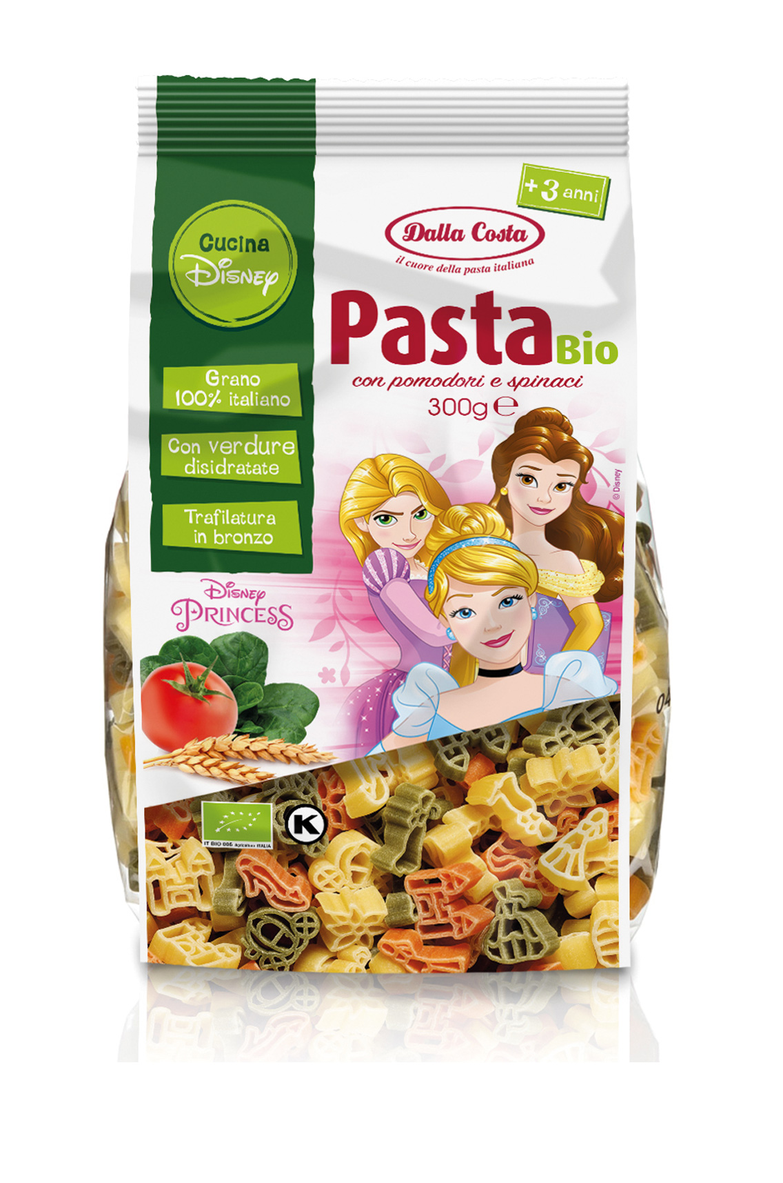 MASSA TRICOLOR DISNEY PRINCESAS BIO 300G DALLA COSTA