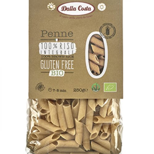PENNE DE ARROZ INTEGRAL S/GLÚTEN BIO 250G DALLA COSTA
