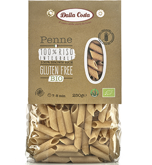 PENNE DE ARROZ INTEGRAL S/GLÚTEN BIO 250G DALLA COSTA