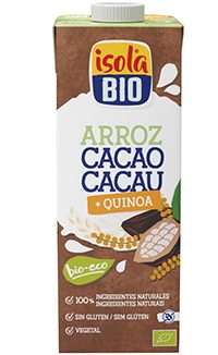 BEBIDA DE ARROZ E QUINOA COM CACAU BIO ISOLA 1L