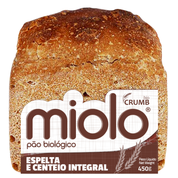 PÃO DE ESPELTA E CENTEIO INTEGRAL BIO 450GR