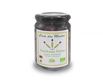 AZEITONA PRETA BIO C/CAROÇO CASA DOS MONTES 220G