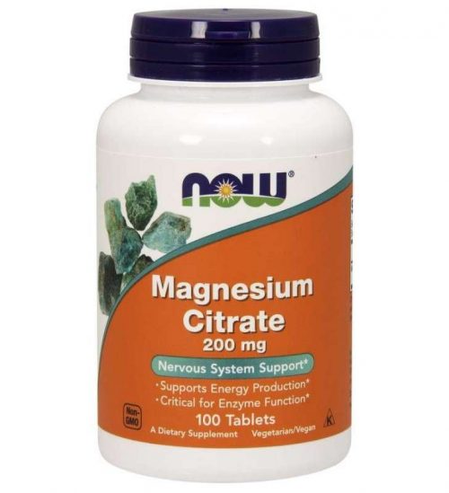 NOW MAGNESIUM CITRATE 200MG 100 COMPRIMIDOSNOW MAGNESIUM CITRATE 200MG 100 COMPRIMIDOS
