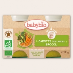 BOIÕES BRÓCOLOS CENOURA BIO 2X130G BABYBIO