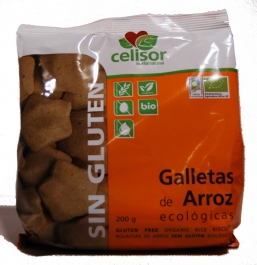 BOLACHAS DE ARROZ S/ GLUTEN BIO 200G CELISOR