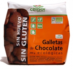 BOLACHAS CHOCOLATE S/ GLUTEN BIO 200G CELISOR