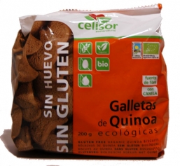 BOLACHAS DE QUINOA S/ GLUTEN BIO 200G CELISOR