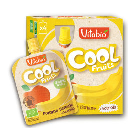 PURÉ MAÇÃ BANANA BIO 90G COOL FRUITS