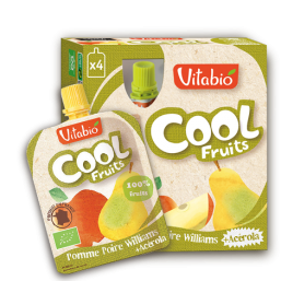 PURÉ MAÇÃ PÊRA WILLIAMS BIO 90G COOL FRUITS