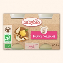 BOIÕES PÊRA WILLIAMS BIO 2X130G BABYBIO