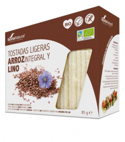 TOSTAS DE ARROZ E LINHAÇA BIO 25X3,4G SORIA