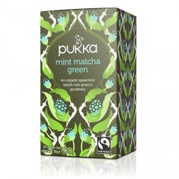 CHÁ VERDE COM MENTA BIO 20 SAQ PUKKA